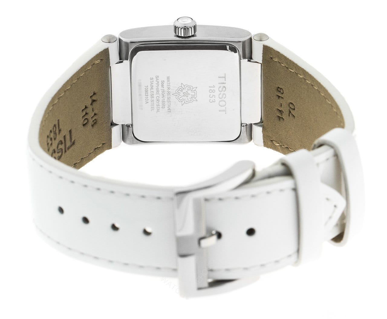 Tissot Tissot T02 T090.310.16.111.01, t-lady швейцария женские часы на браслете кожаный боковой вид