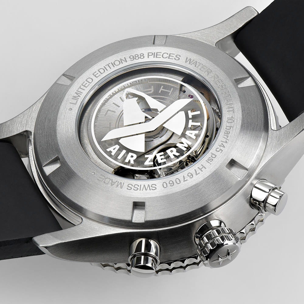 Hamilton Hamilton Khaki Aviation Converter Air Zermatt Limited Edition H76706730 механические мужские часы часы крупный план черный циферблата