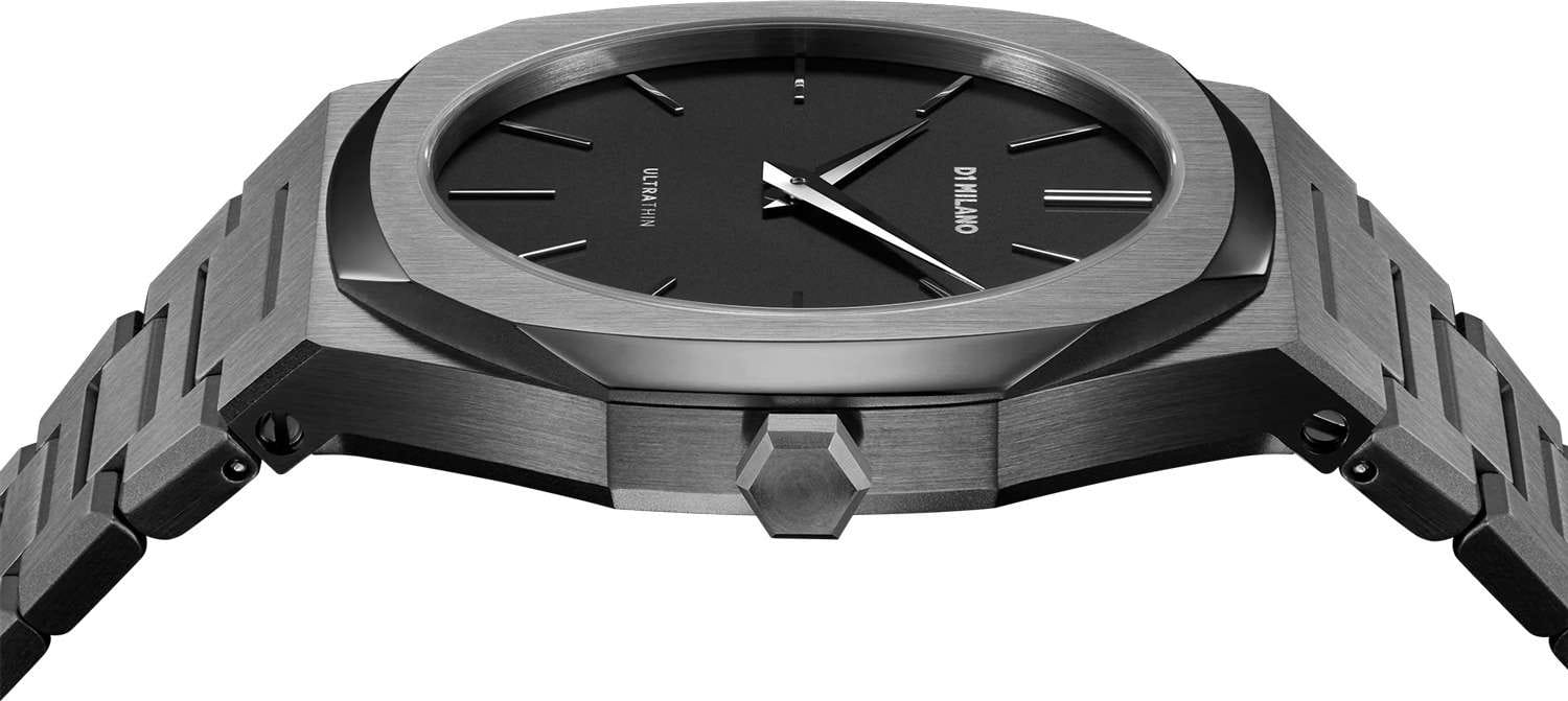 D1 Milano D1 Milano Ultra Thin UTBJ41,  италия мужские часы на браслете нержавеющая сталь с pvd-покрытием боковой вид
