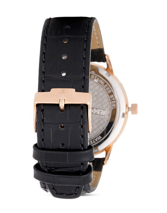 Jacques Lemans Jacques Lemans N-213G,  австрия мужские часы на браслете кожаный боковой вид