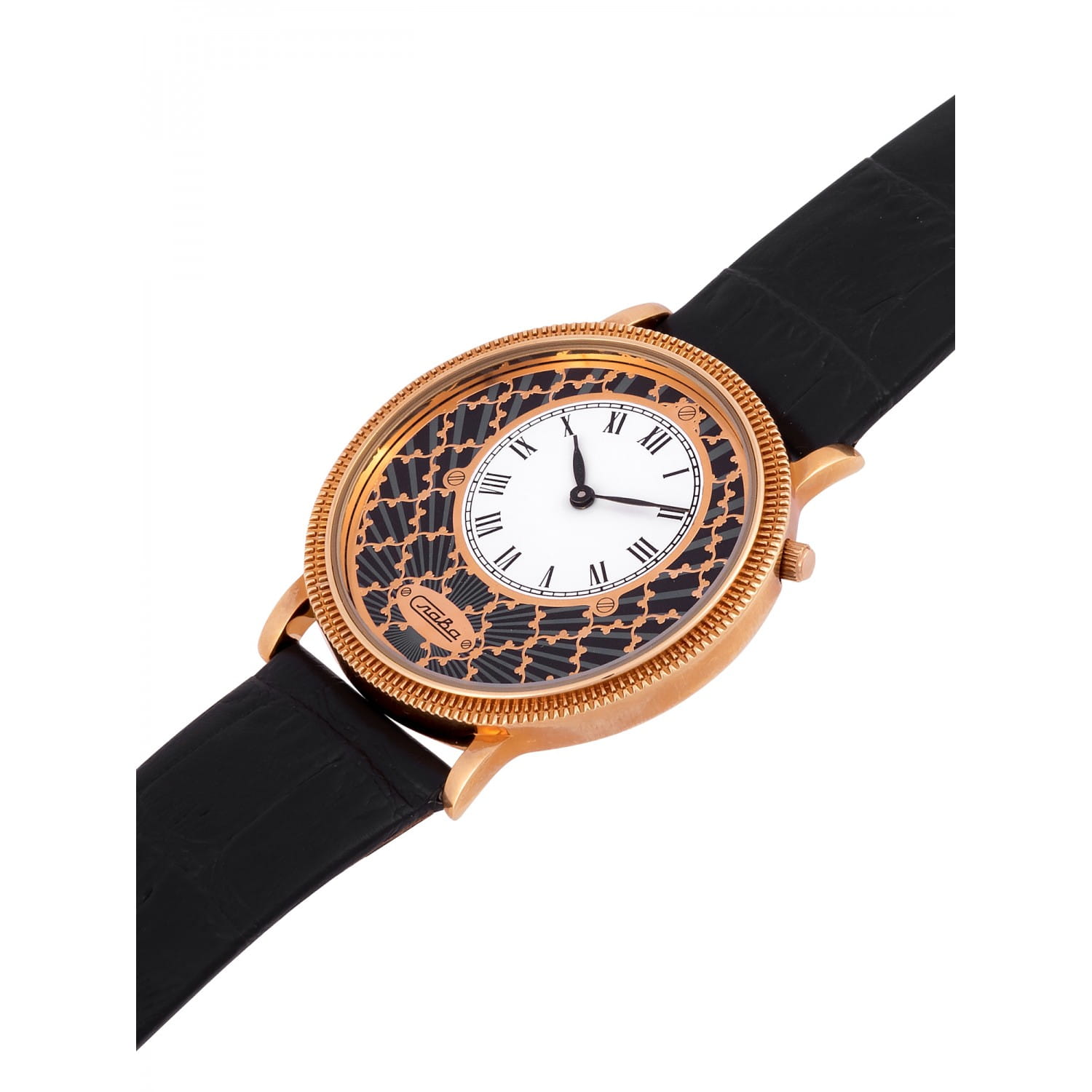 Слава Слава Браво 1343473/GL20, браво россия мужские часы на браслете кожаный боковой вид