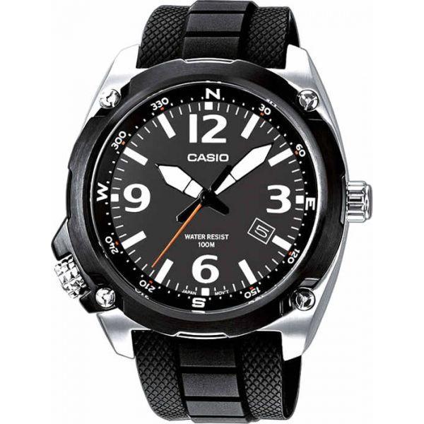 Casio Casio MTF-E001-1A, mtp япония мужские часы на браслете  боковой вид