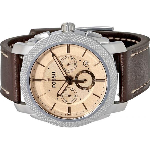Fossil Fossil Carlie  FS5170,  сша мужские часы на браслете кожа + текстиль боковой вид