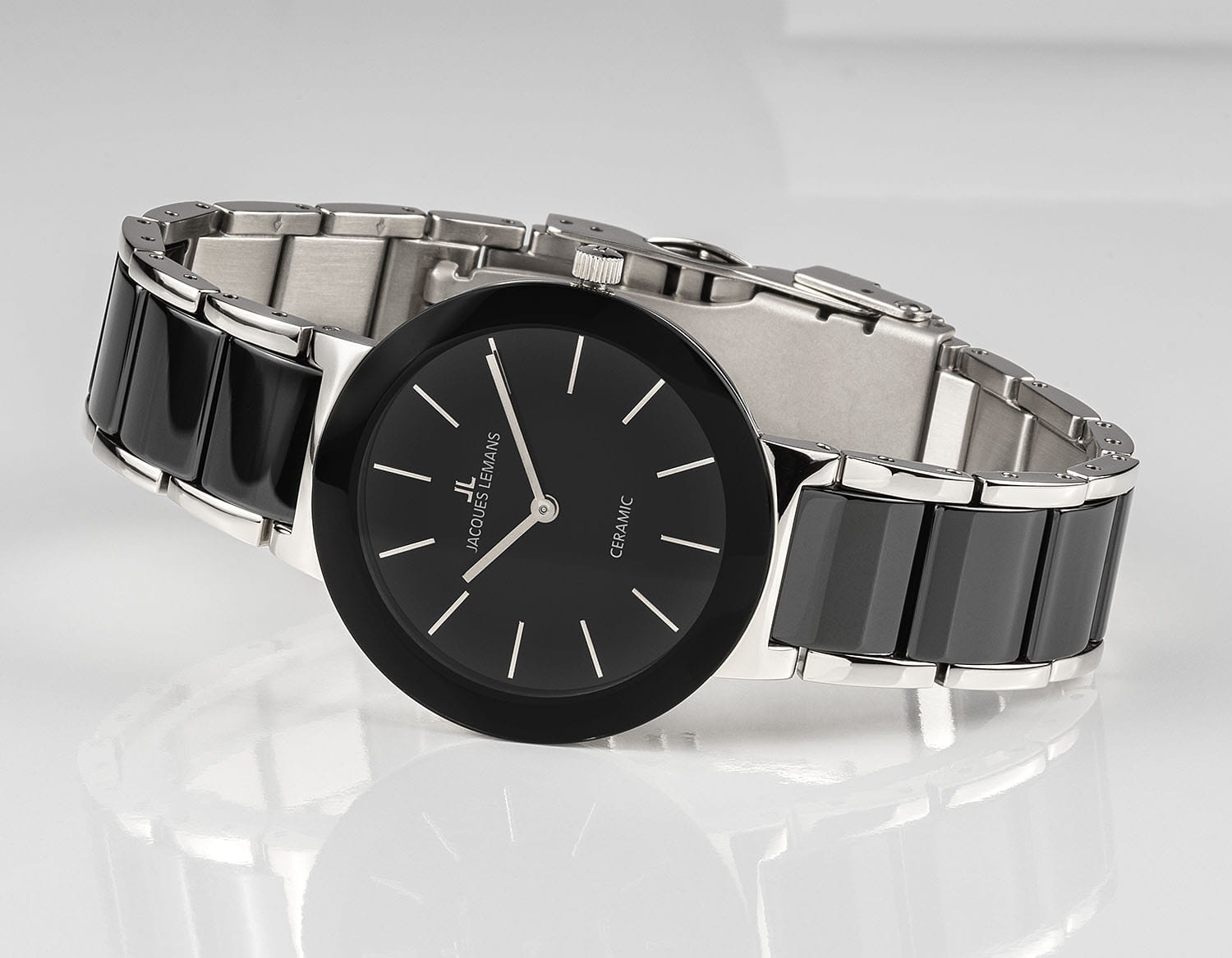 Jacques Lemans Jacques Lemans High Tech Ceramic 42-7A, high tech ceramic австрия женские часы на браслете керамика боковой вид