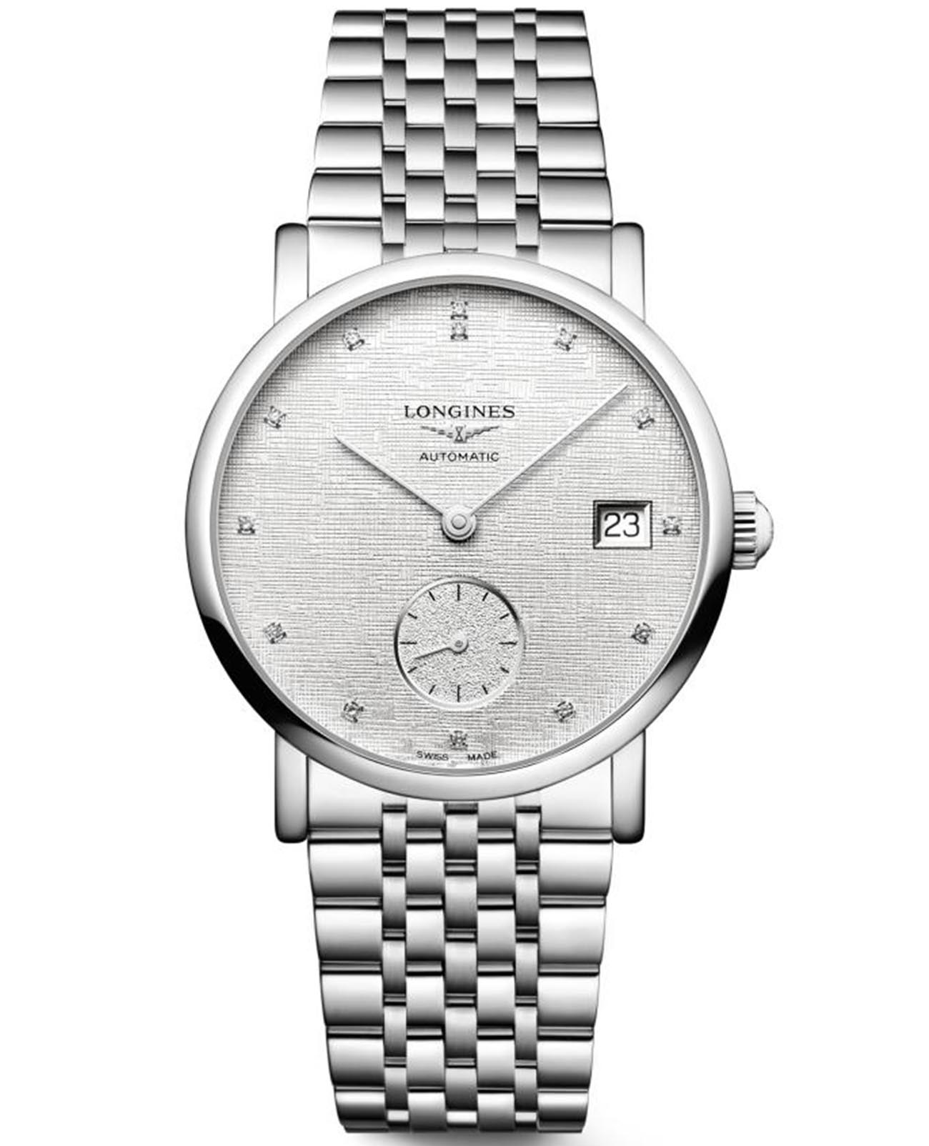 Longines Longines Elegant Collection L4.312.4.77.6  L43124776 механические женские часы серебристый циферблат, браслет нержавеющая сталь — вид спереди