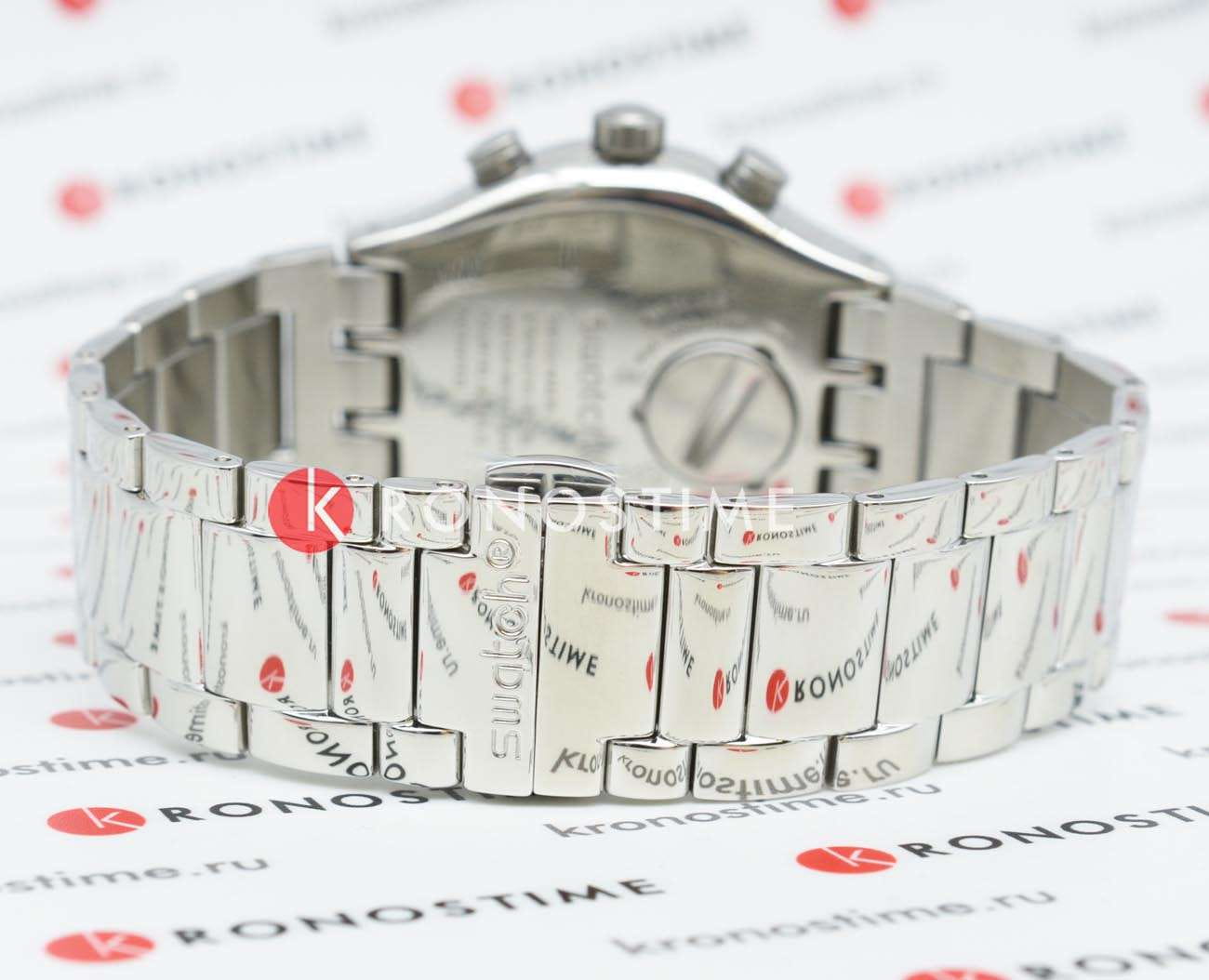 Swatch Swatch I New Chrono YVS506G кварцевые женские часы часы крупный план черный циферблата