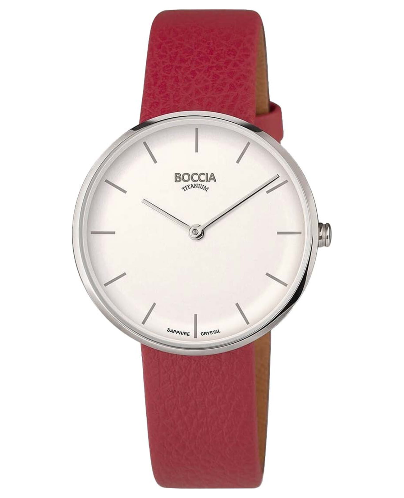 Boccia Titanium Boccia Titanium 3327-01  3327-01 кварцевые женские часы бирюзовый циферблат, браслет кожаный — вид спереди