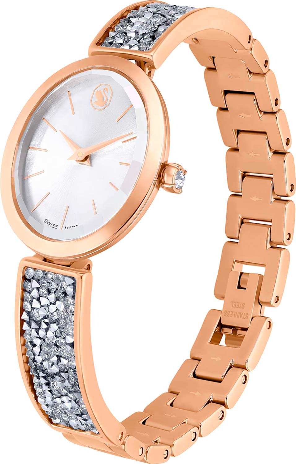 Swarovski Swarovski Crystal Rock Oval 5656851  — детали корпуса и нержавеющая сталь с pvd-покрытием