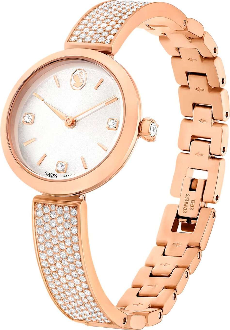 Swarovski Swarovski Illumina 5671202,  швейцария женские часы на браслете нержавеющая сталь с pvd-покрытием боковой вид