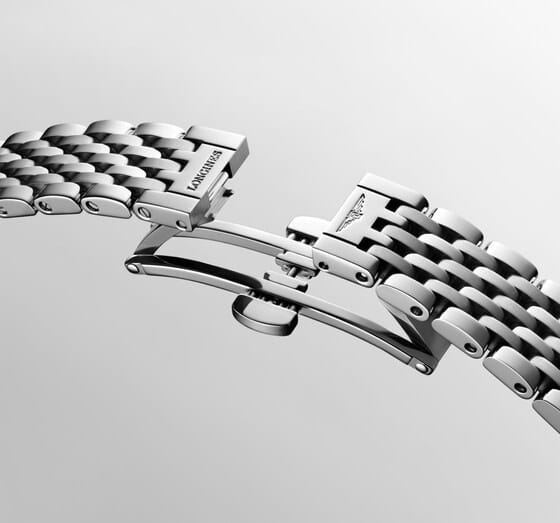 Longines Longines Elegance Elegant Collection 25.50 mm L4.309.0.80.6 механические женские часы часы крупный план перламутровый циферблата