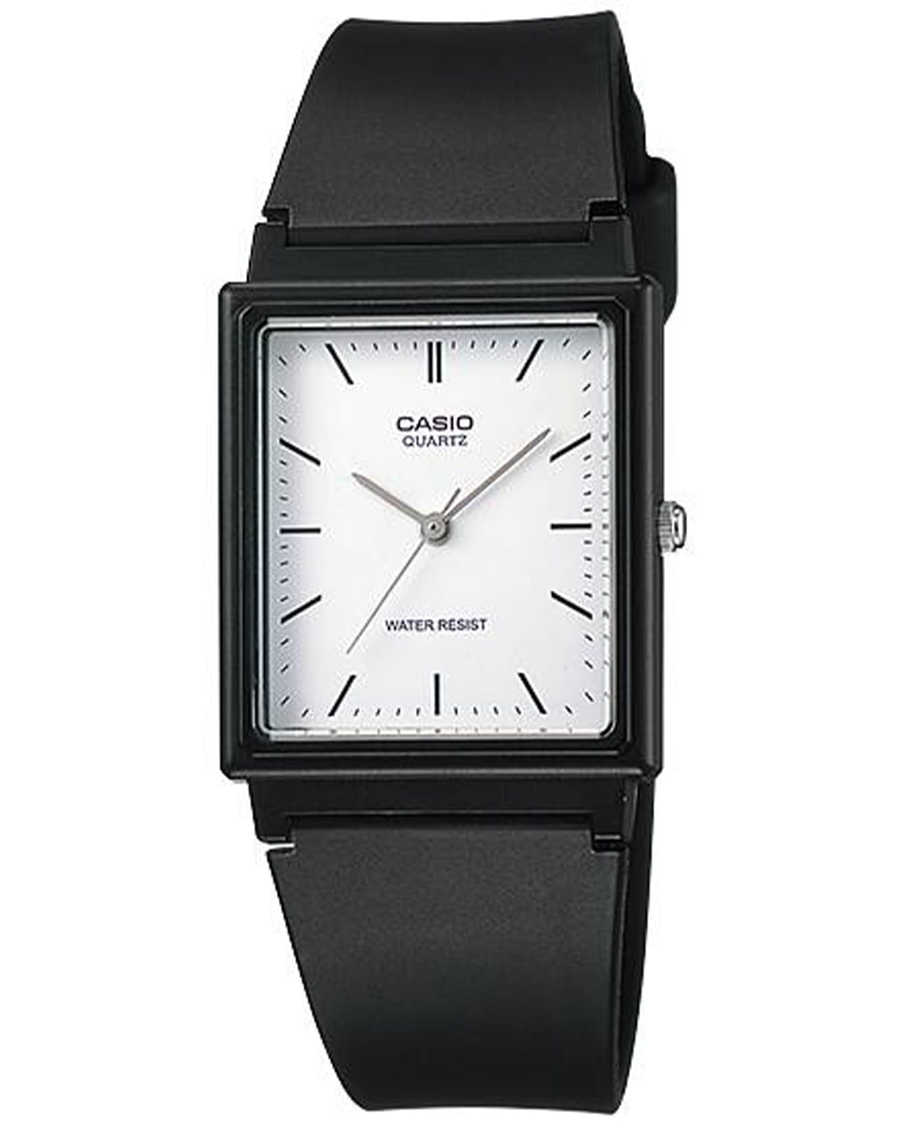 Casio Casio Collection MQ-27-7EDF (MQ-27-7E)  MQ-27-7E кварцевые мужские часы белый циферблат, браслет пластик — вид спереди
