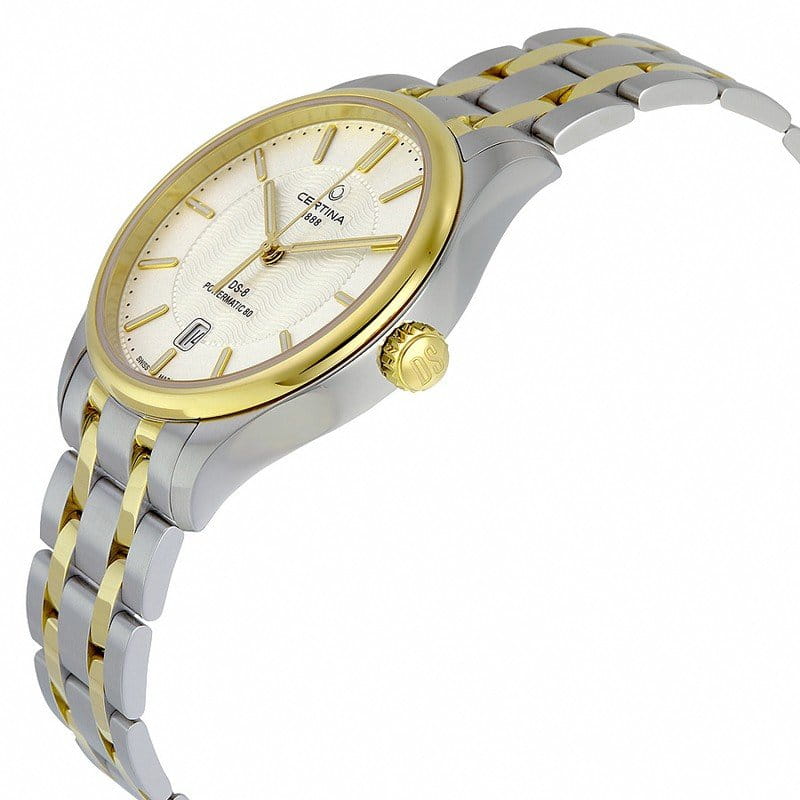 Certina Certina DS-8 Lady Powermatic 80 C033.207.22.031.00, ds powermatic 80 швейцария женские часы на браслете сталь c pvd покрытием боковой вид