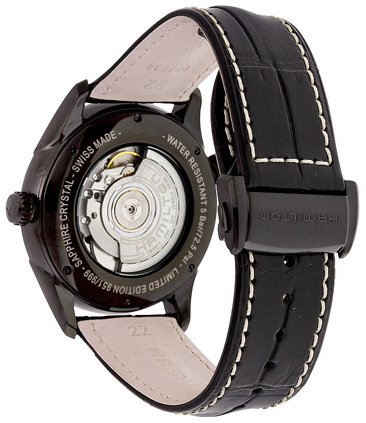 Hamilton Hamilton Jazzmaster GMT Auto H32685731, jazzmaster швейцария мужские часы на браслете кожаный боковой вид