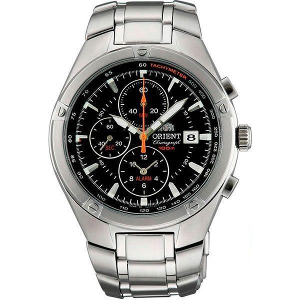 Orient Orient TD0P001B (FTD0P001B)  FTD0P001B кварцевые мужские часы черный циферблат, браслет 18-каратное желтое золото — вид спереди