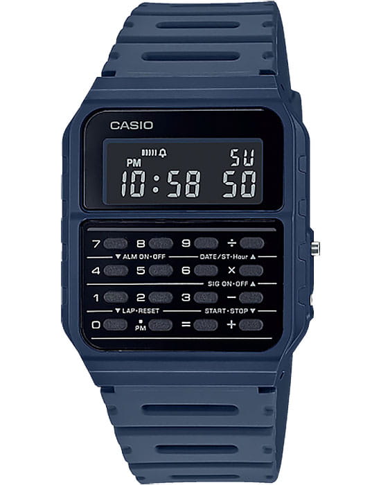 Casio Casio Collection CA-53WF-2BEF  CA-53WF-2BEF кварцевые мужские часы черный циферблат, браслет полимер — вид спереди