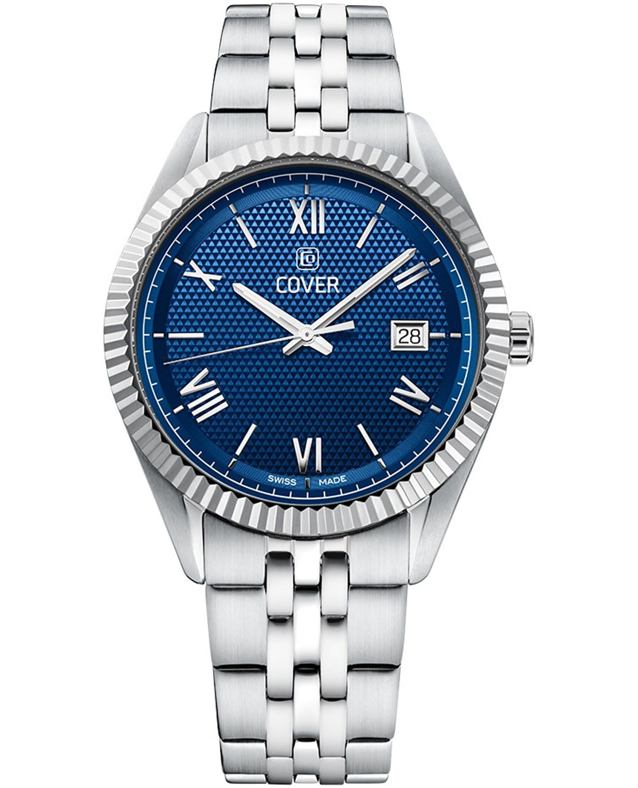 Cover Cover Alston CO216.03  CO216.03 кварцевые мужские часы черный циферблат, браслет нержавеющая сталь — вид спереди