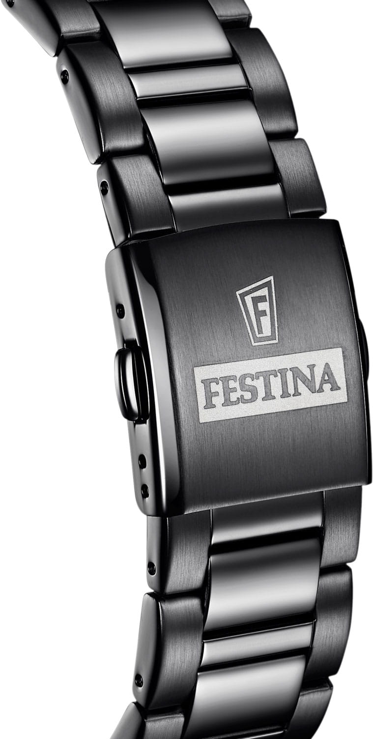 Festina Festina Ceramic F20577/1 кварцевые мужские часы часы крупный план черный циферблата