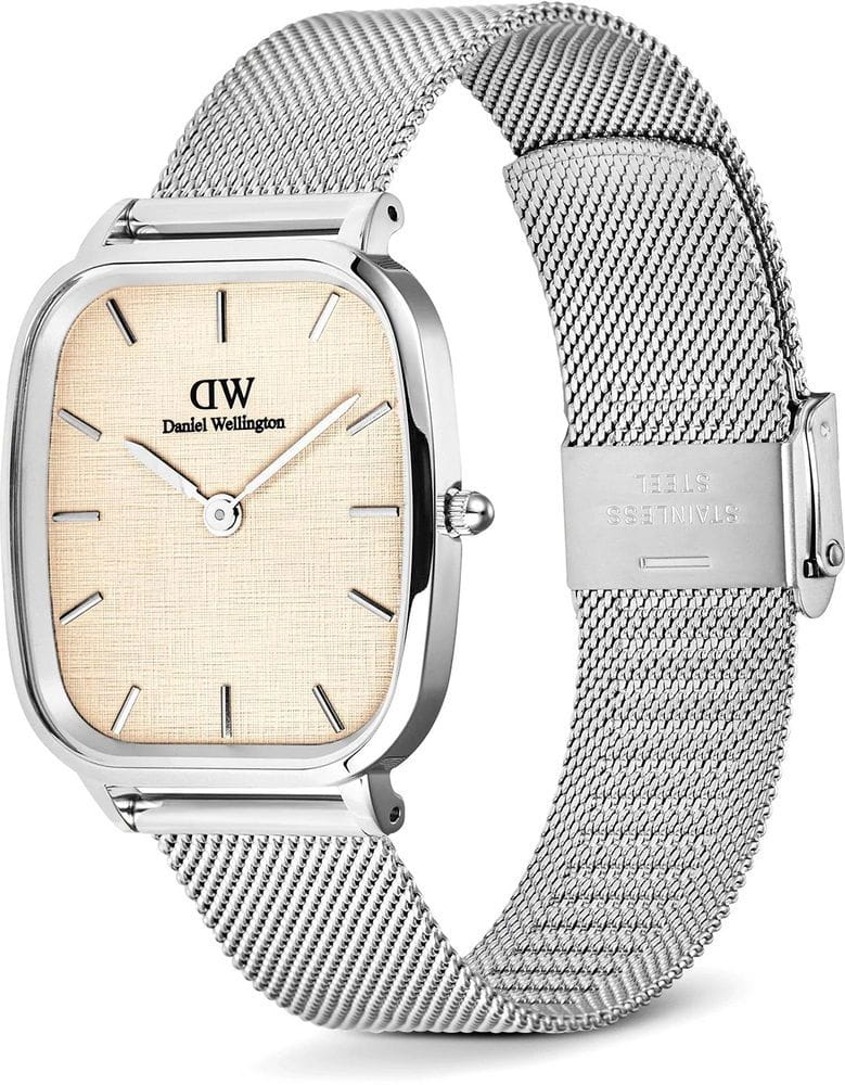 Daniel Wellington Daniel Wellington Marlon Sterling Linen DW00100814,  швеция женские часы на браслете нержавеющая сталь боковой вид