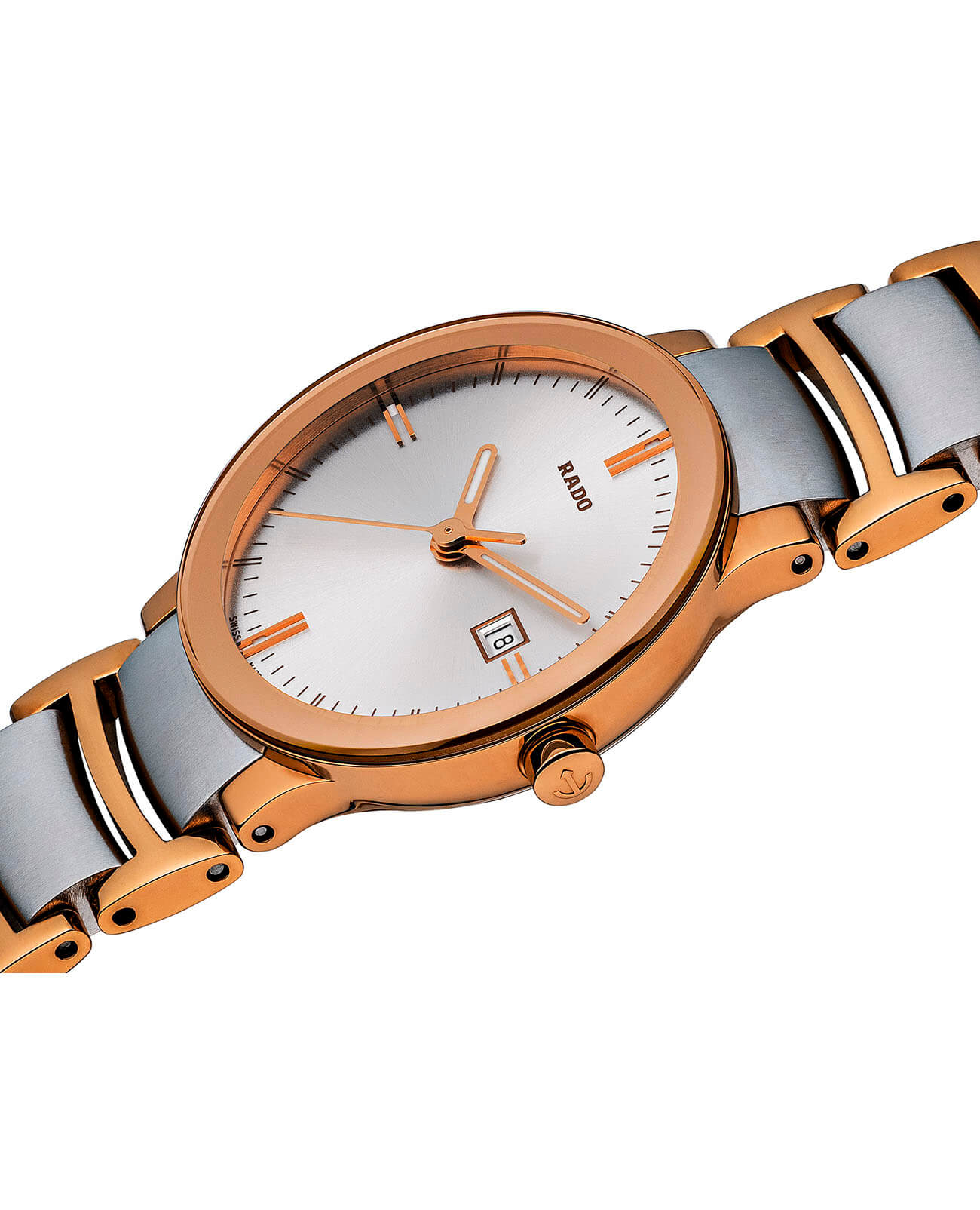 Rado Rado Centrix R30555103, centrix швейцария женские часы на браслете сталь c pvd покрытием боковой вид