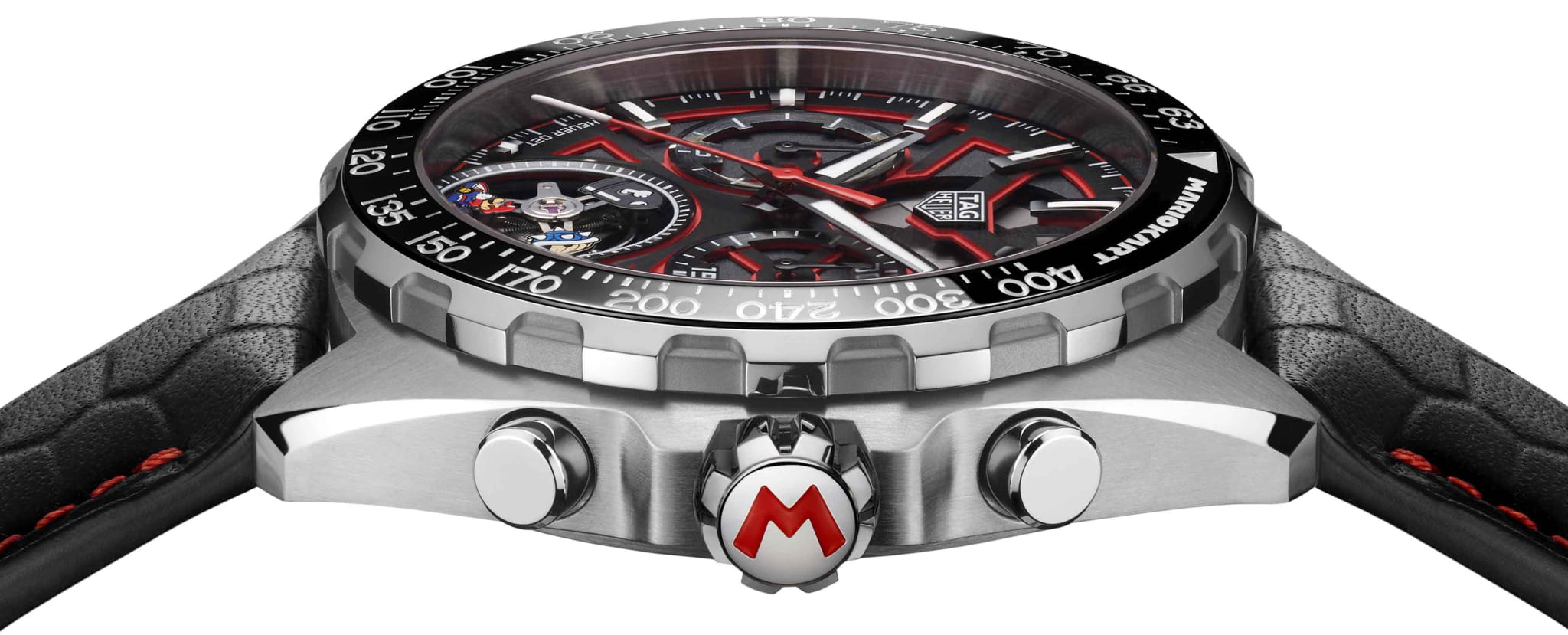 TAG Heuer TAG Heuer Formula 1 x Mario Kart CAZ5080.FC6517 механические мужские часы часы крупный план цветной циферблата