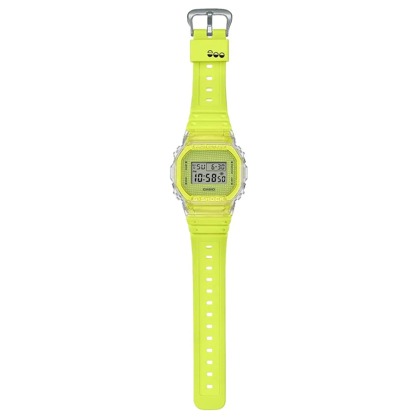 Casio Casio G-Shock DW-5600GL-9DR (DW-5600GL-9) электронные мужские часы часы крупный план зеленый циферблата