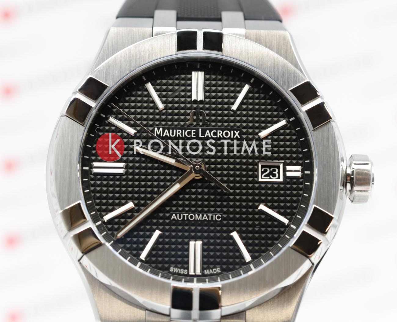 Maurice Lacroix Maurice Lacroix Aikon Automatic AI6008-SS000-330-2, aikon швейцария мужские часы на браслете каучук боковой вид