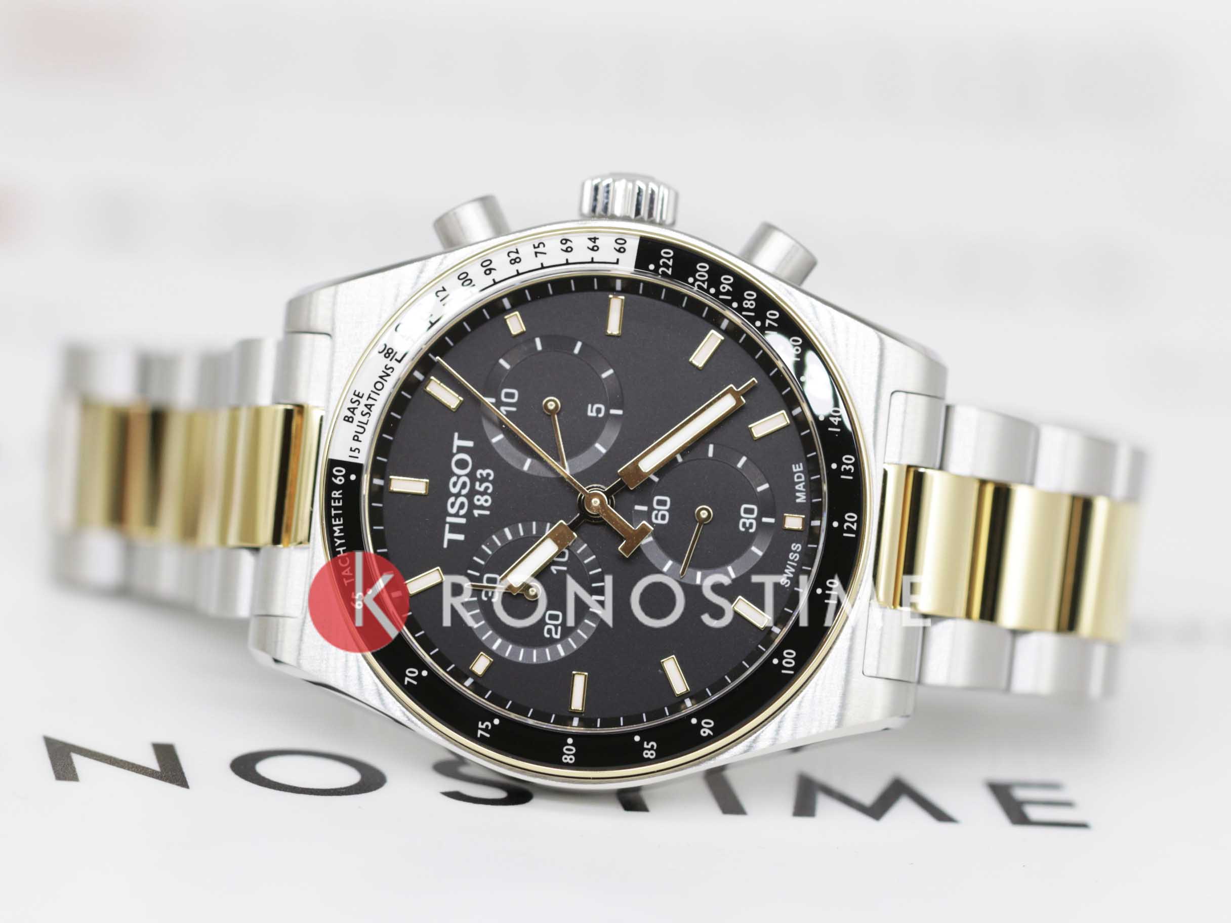 Tissot Tissot PRS 516 Chronograph T149.417.22.051.00 кварцевые мужские часы часы крупный план черный циферблата