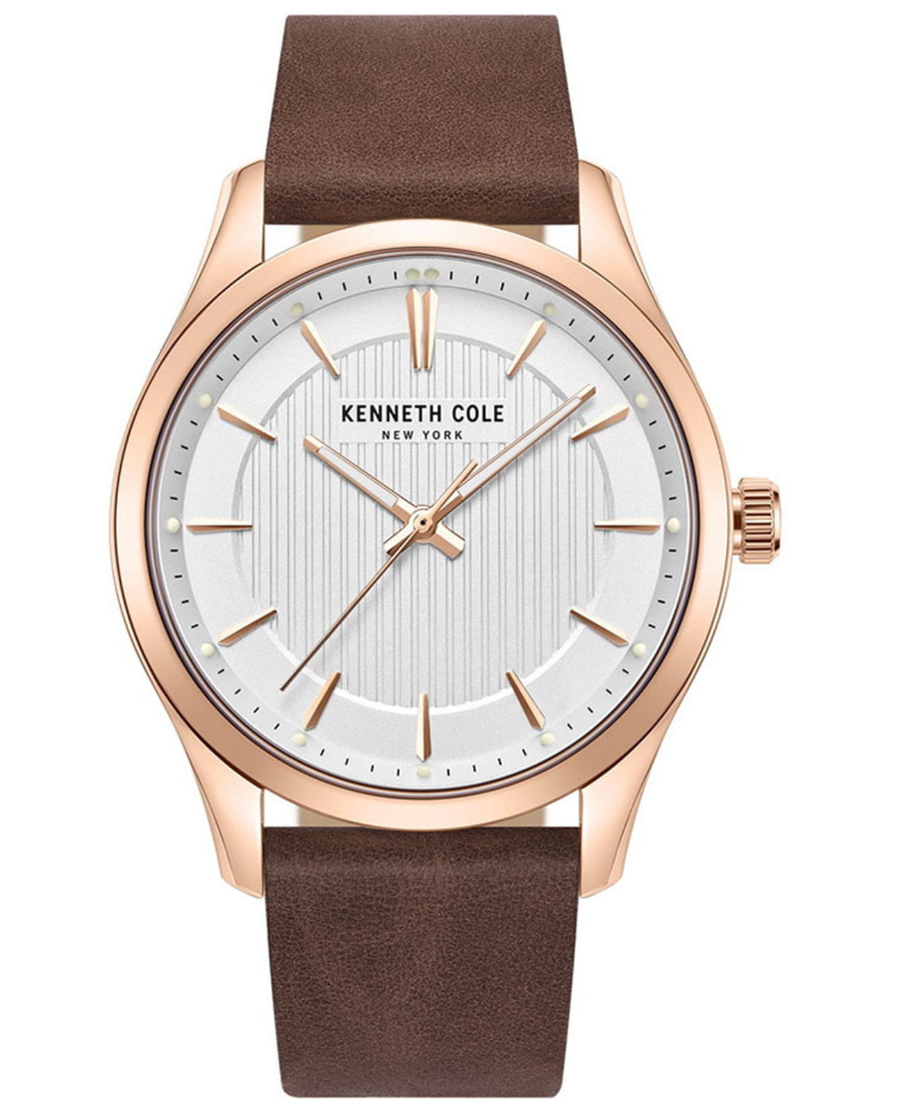 Kenneth Cole Kenneth Cole Classic KCWGA2234505  KCWGA2234505 кварцевые мужские часы белый циферблат, браслет кожаный — вид спереди