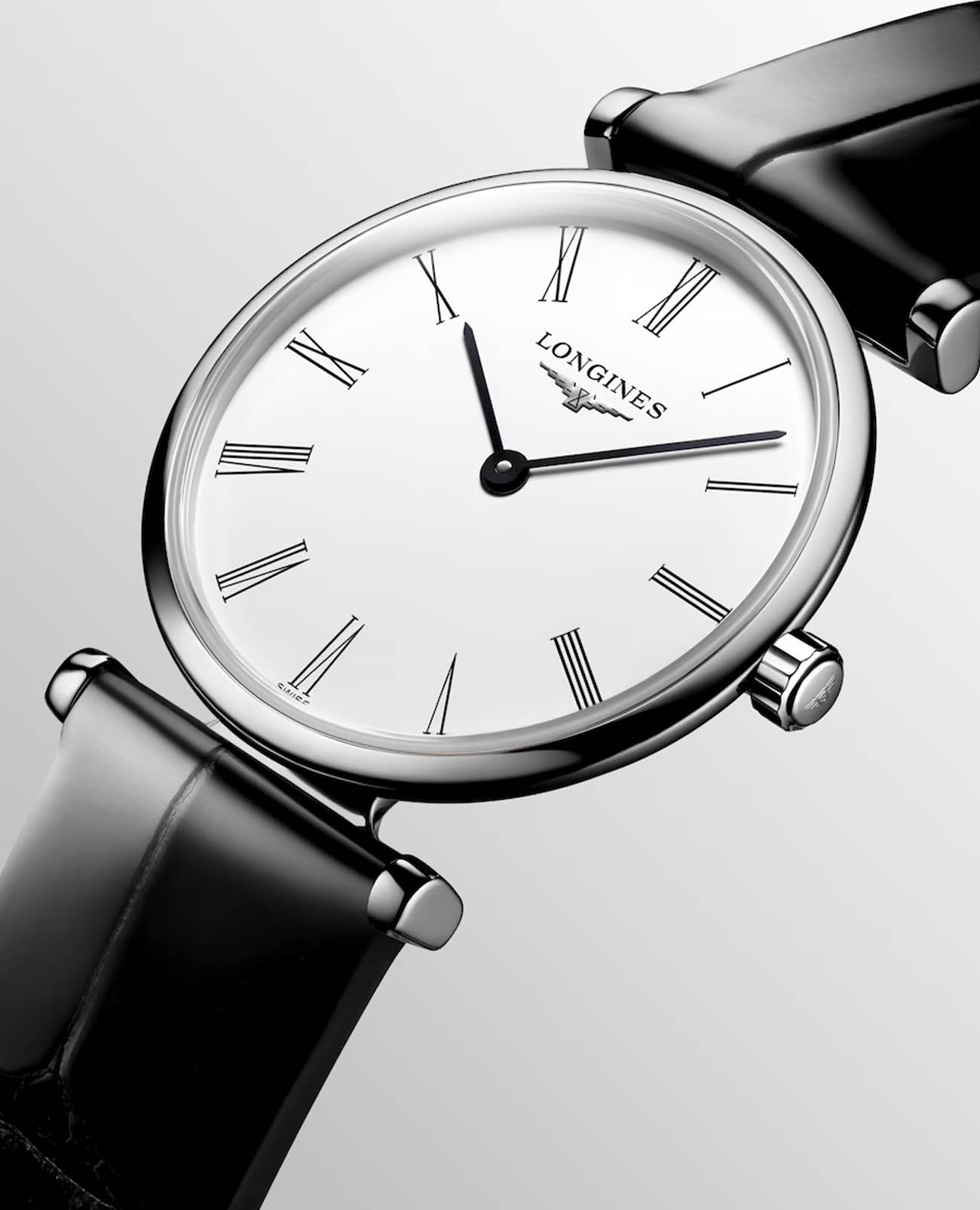 Longines Longines La Grande Classique L4.209.4.11.2 кварцевые женские часы часы крупный план белый циферблата