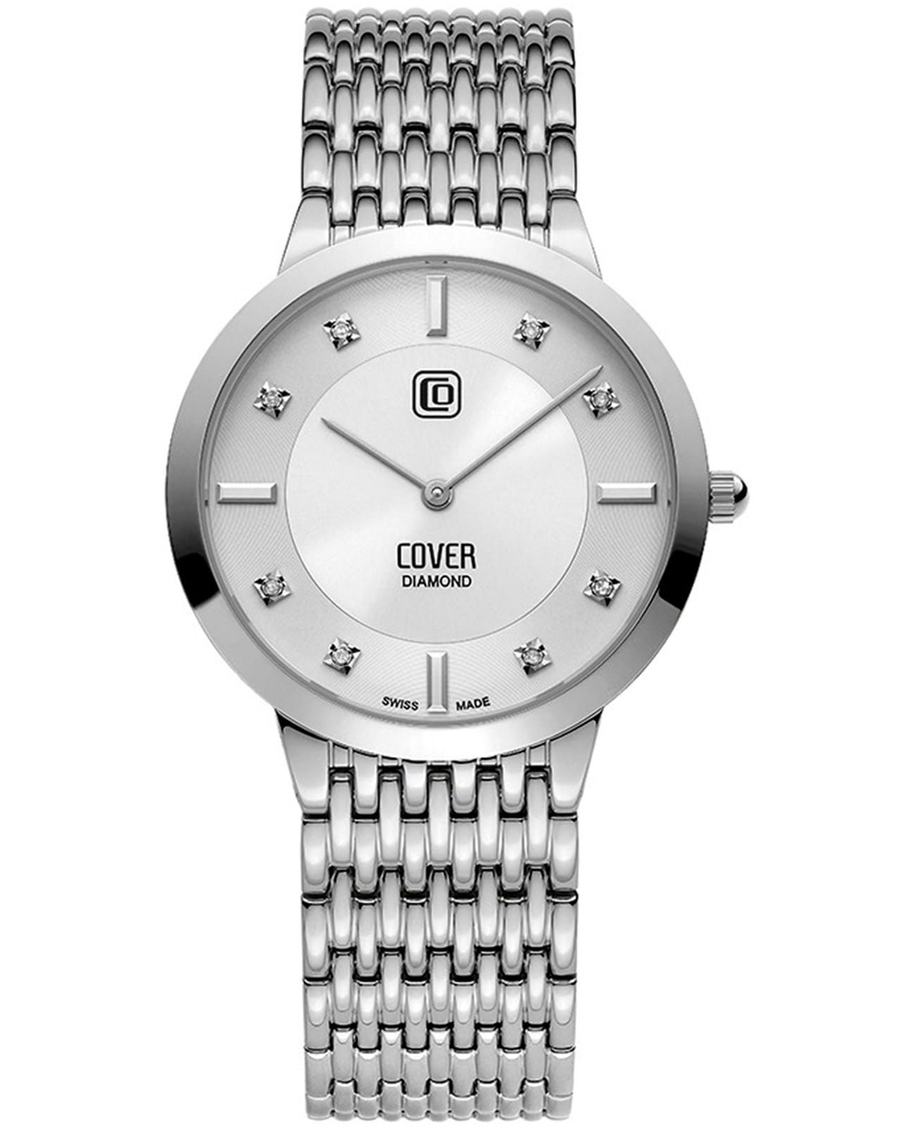 Cover Cover Langham CO124.20  CO124.20 кварцевые женские часы серебристый циферблат, браслет нержавеющая сталь — вид спереди
