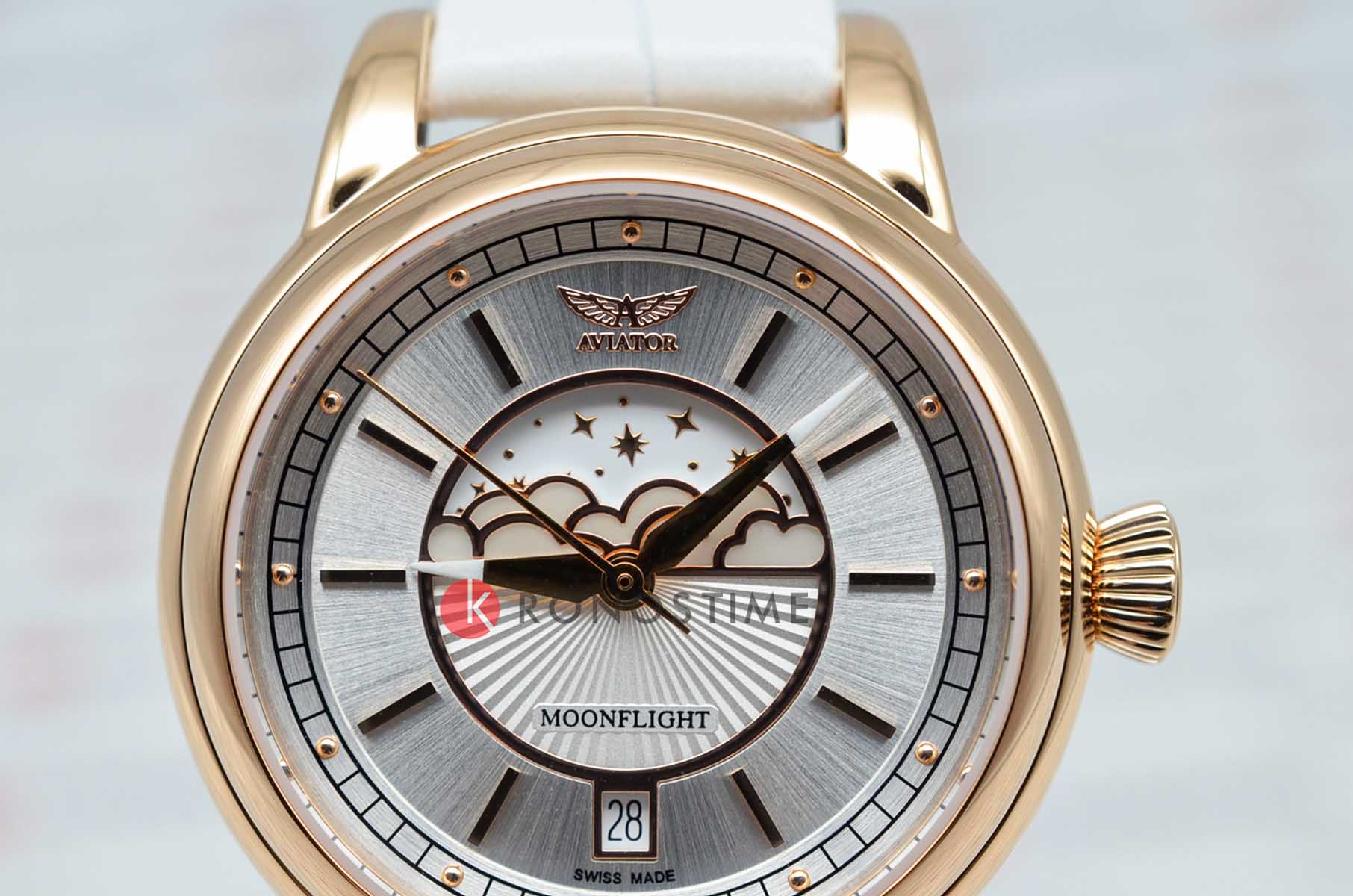 Aviator Aviator Douglas MoonFlight V.1.33.2.251.4, douglas moonflight швейцария женские часы на браслете кожаный боковой вид