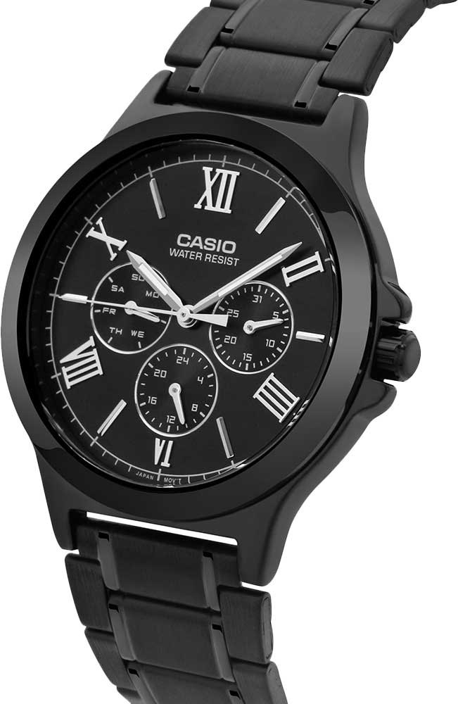Casio Casio Collection MTP-V300B-1AUDF (MTP-V300B-1A), collection япония мужские часы на браслете нержавеющая сталь с ip-покрытием боковой вид