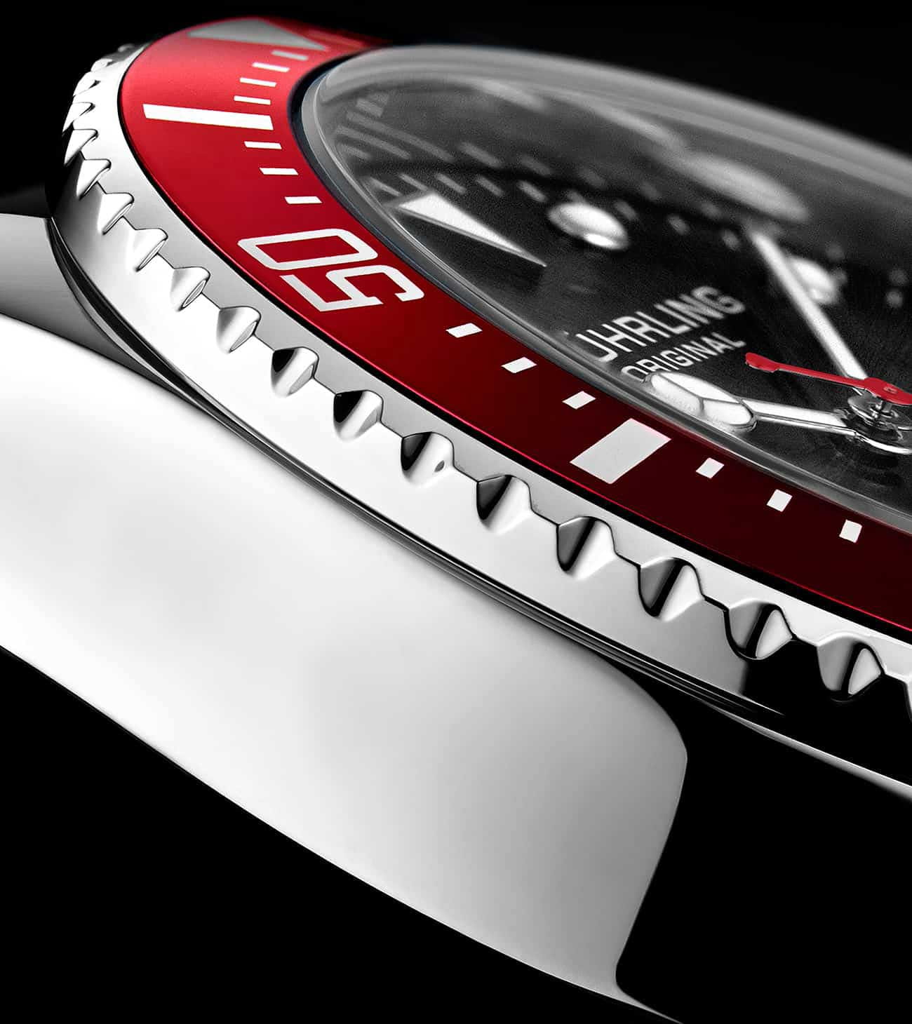 Stuhrling Stuhrling Aquadiver 3950R.3 кварцевые мужские часы часы крупный план черный циферблата