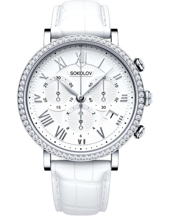 Sokolov 127.30.00.001.01.02.2 , наручные женские часы фото под углом