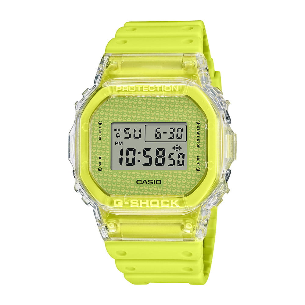 Casio Casio G-Shock DW-5600GL-9DR (DW-5600GL-9) DW-5600 DW-5600GL-9 электронные мужские часы зеленый циферблат, браслет полимер — вид спереди