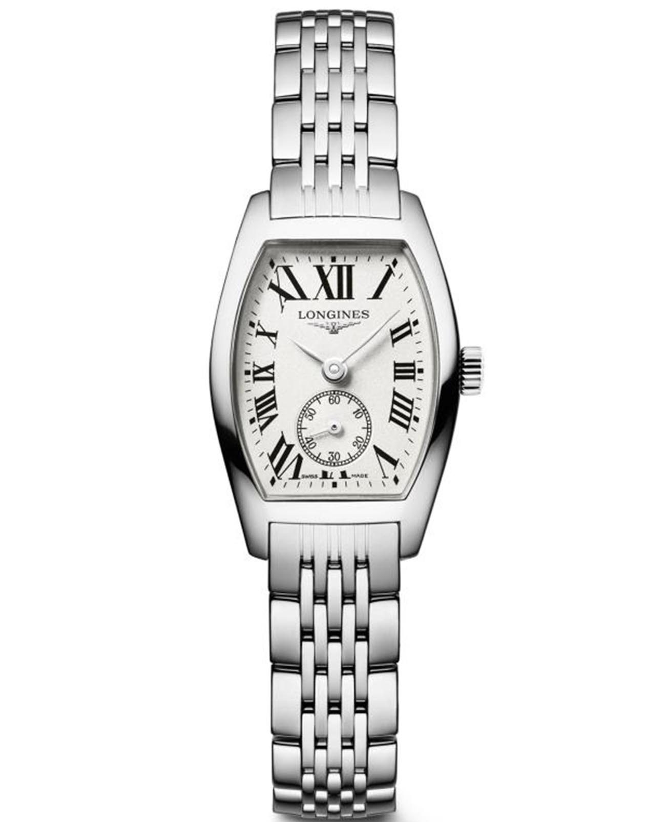 Longines Longines Evidenza L2.175.4.71.6  L21754716 кварцевые женские часы белый циферблат, браслет нержавеющая сталь — вид спереди