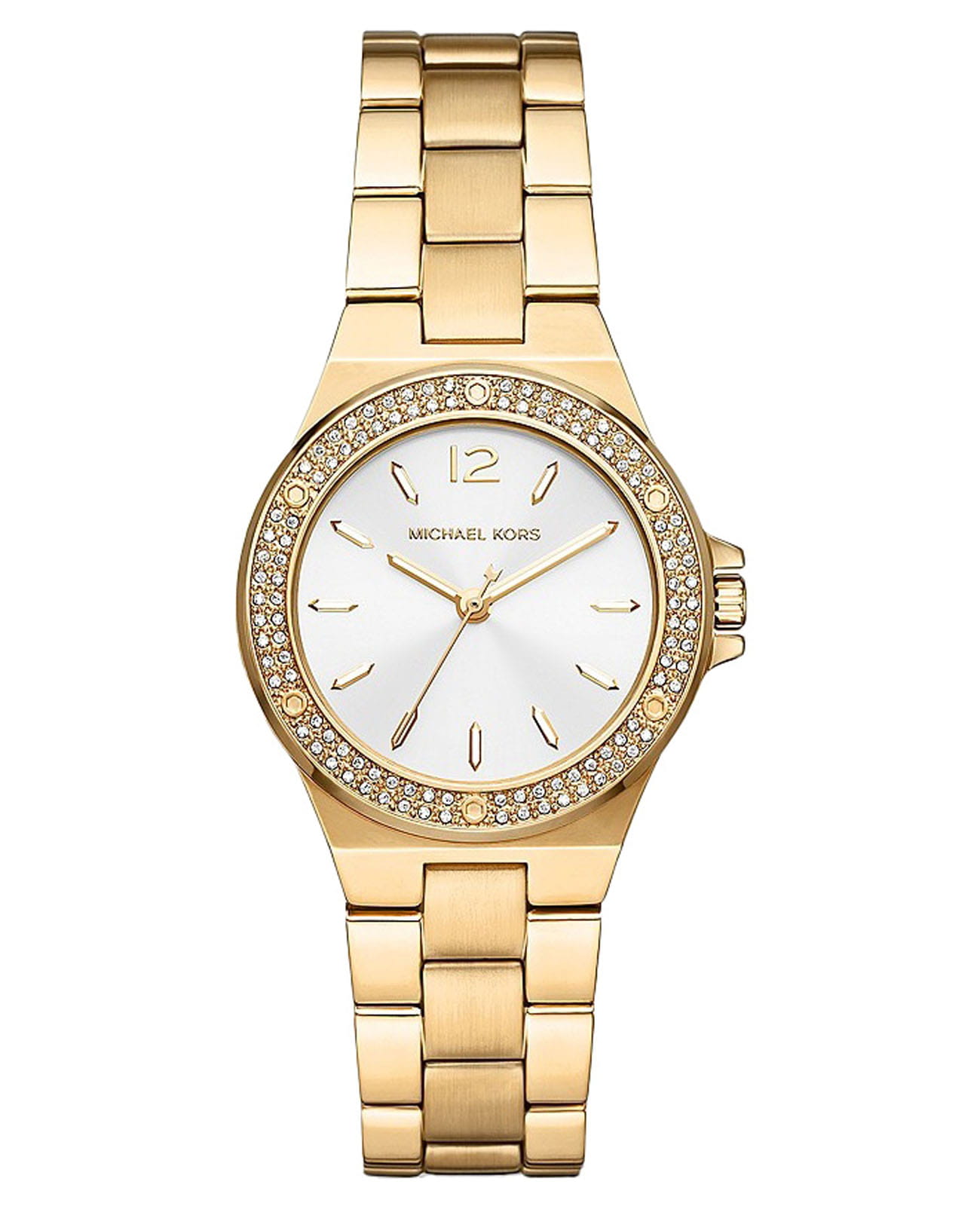 Michael Kors Michael Kors Lennox MK7278  MK7278 кварцевые женские часы белый циферблат, браслет нержавеющая сталь с pvd-покрытием — вид спереди