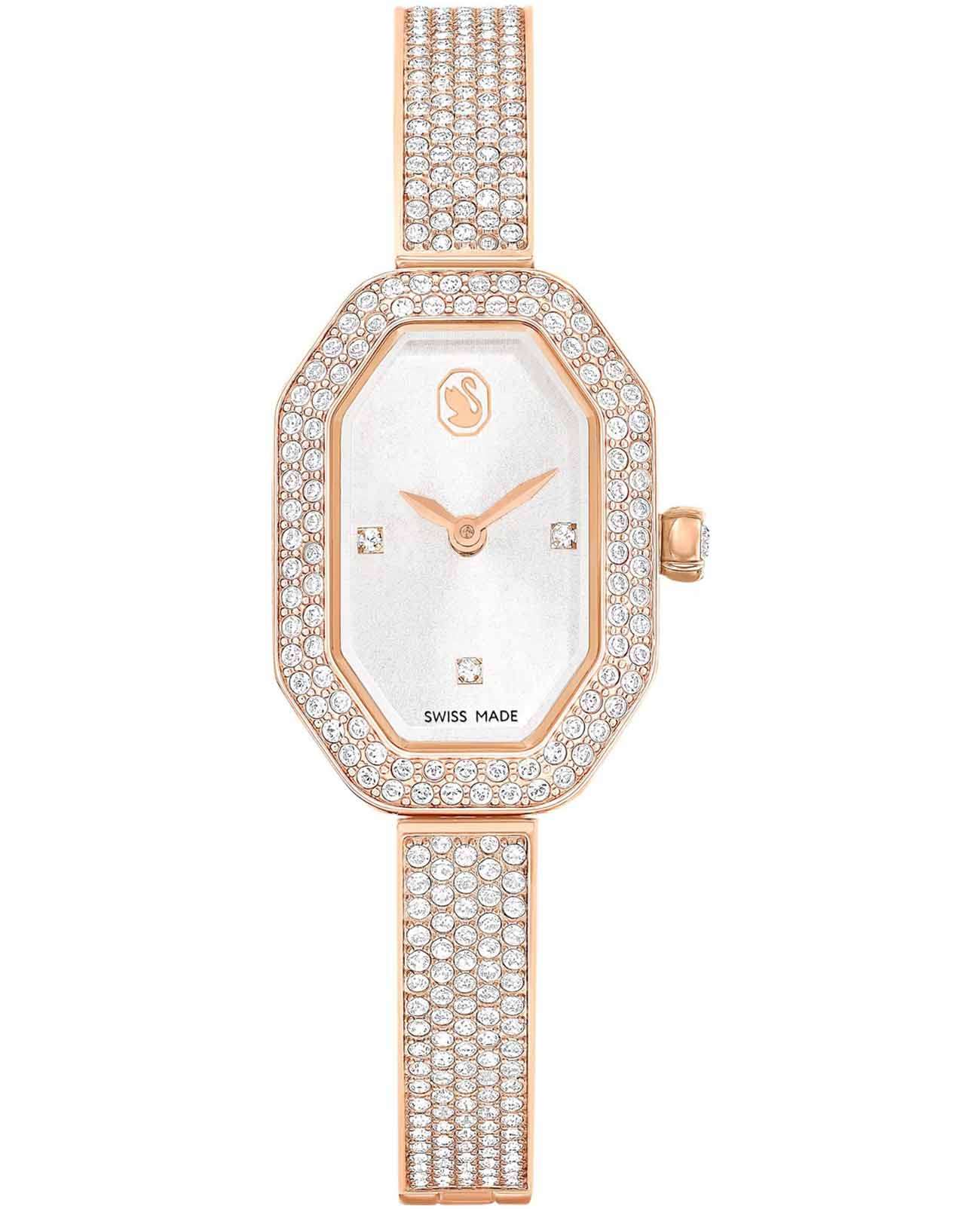 Swarovski Swarovski Dextera Bangle 5672992  5672992 кварцевые женские часы серебристый циферблат, браслет нержавеющая сталь с pvd-покрытием — вид спереди