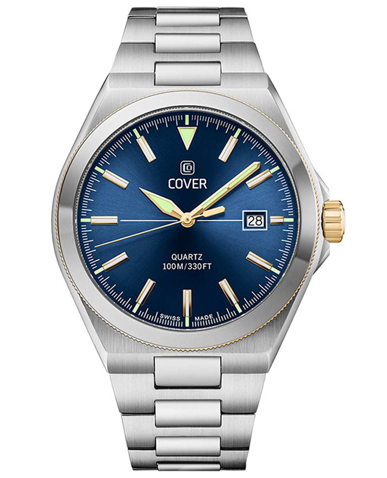 Cover Cover Iconosteel  CO213.04  CO213.04 кварцевые мужские часы синий циферблат, браслет нержавеющая сталь — вид спереди
