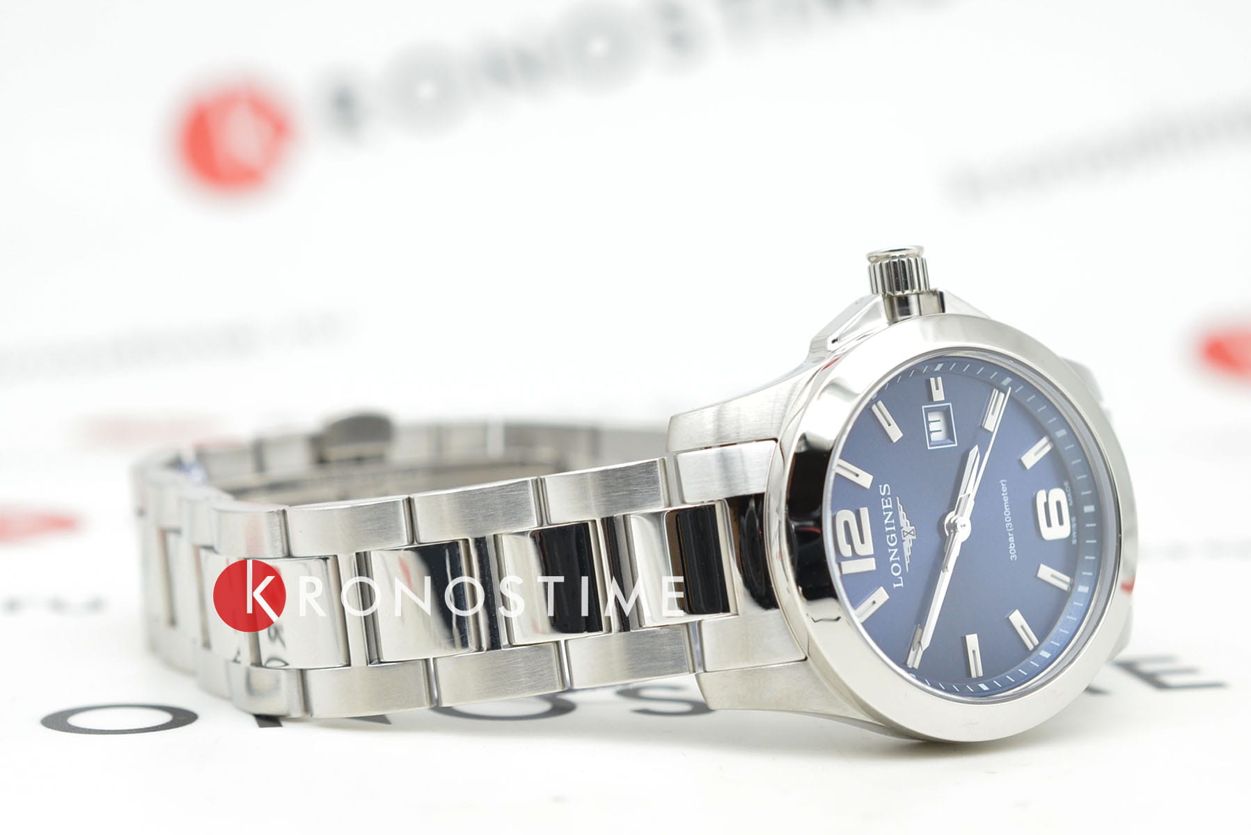 Longines Longines Conquest L3.376.4.96.6 женские часы синий циферблат на запястье