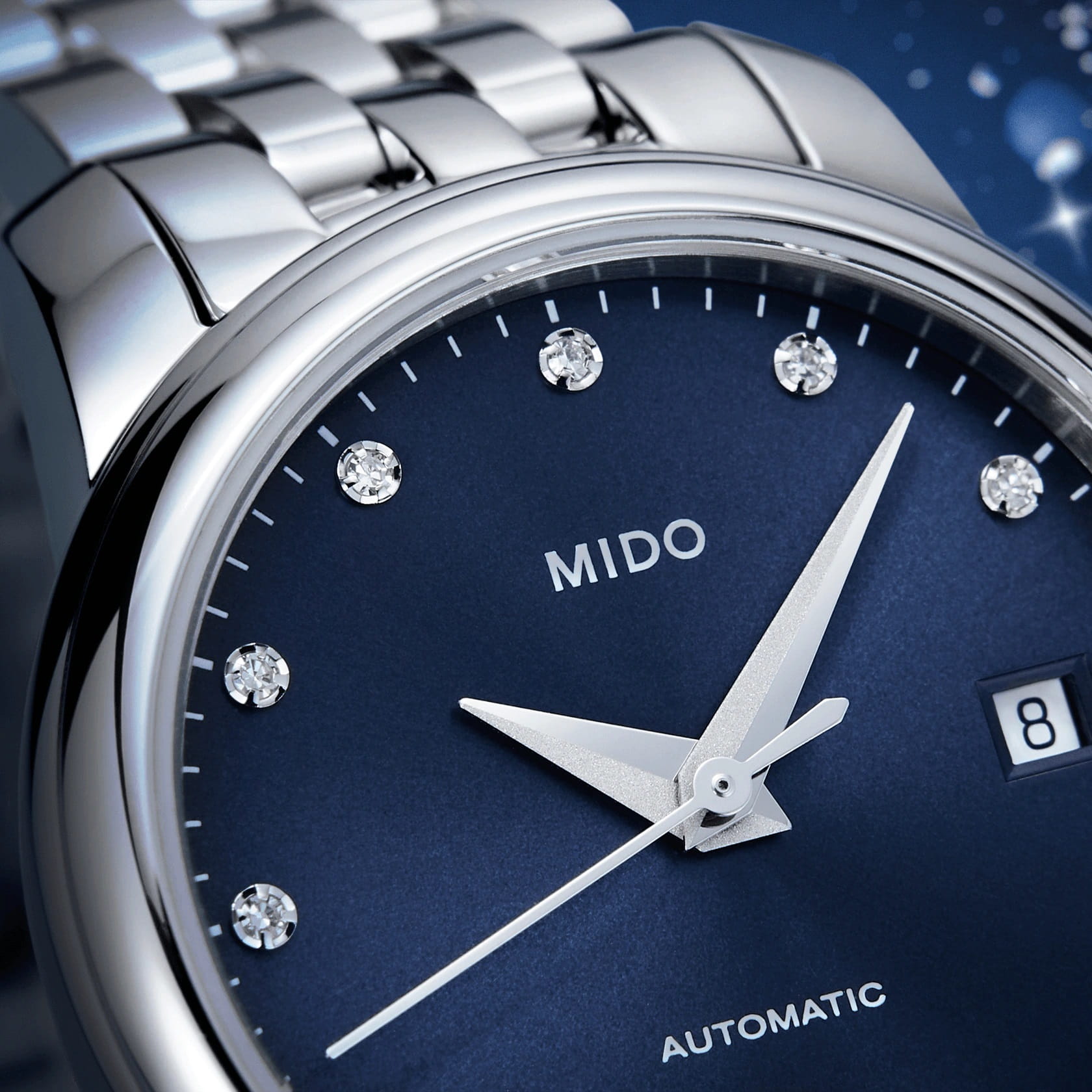Mido Mido Baroncelli Lady Twenty Five M039.007.11.046.00  - задняя крышка металл сталь корпуса, швейцария часы
