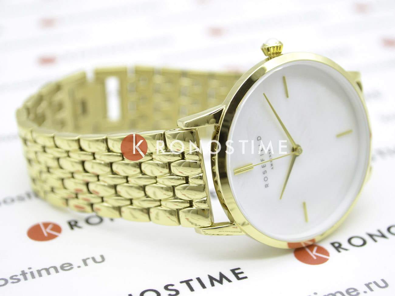 Rosefield Rosefield The Pearl RMGSG-R01  - задняя крышка металл сталь корпуса, сша часы