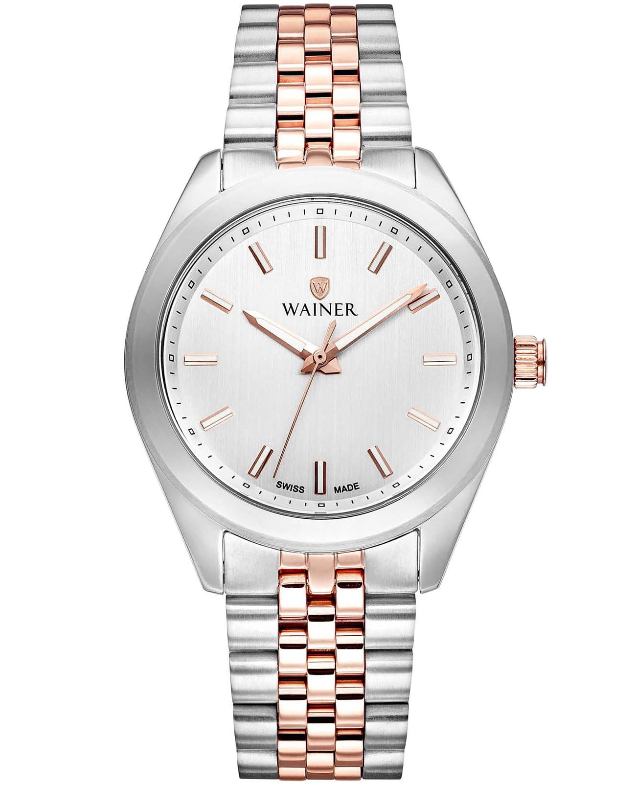 Wainer Wainer Venice WA.18542-B  WA.18542-B кварцевые женские часы серебристый циферблат, браслет нержавеющая сталь с pvd-покрытием — вид спереди