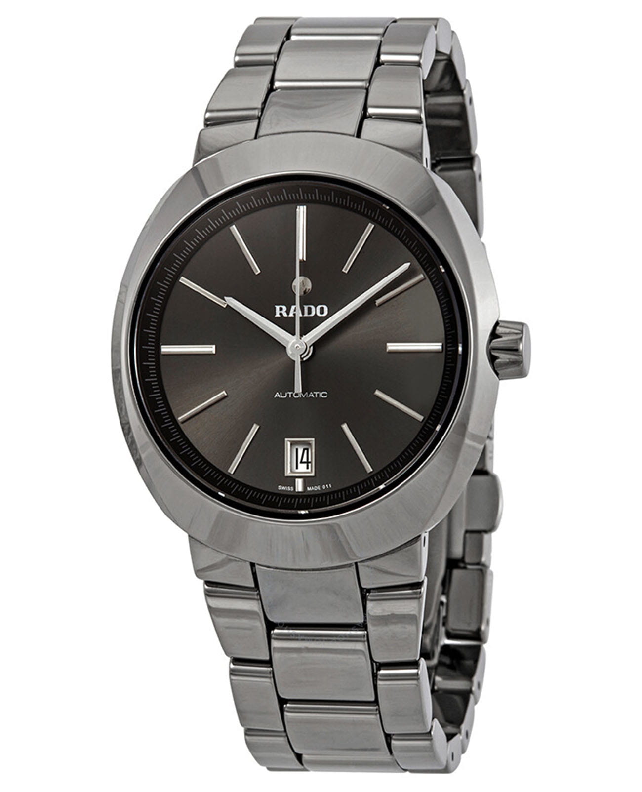 Rado Rado D-Star R15762112 Automatic R15762112 механические мужские часы черный циферблат, браслет плазменная керамика — вид спереди
