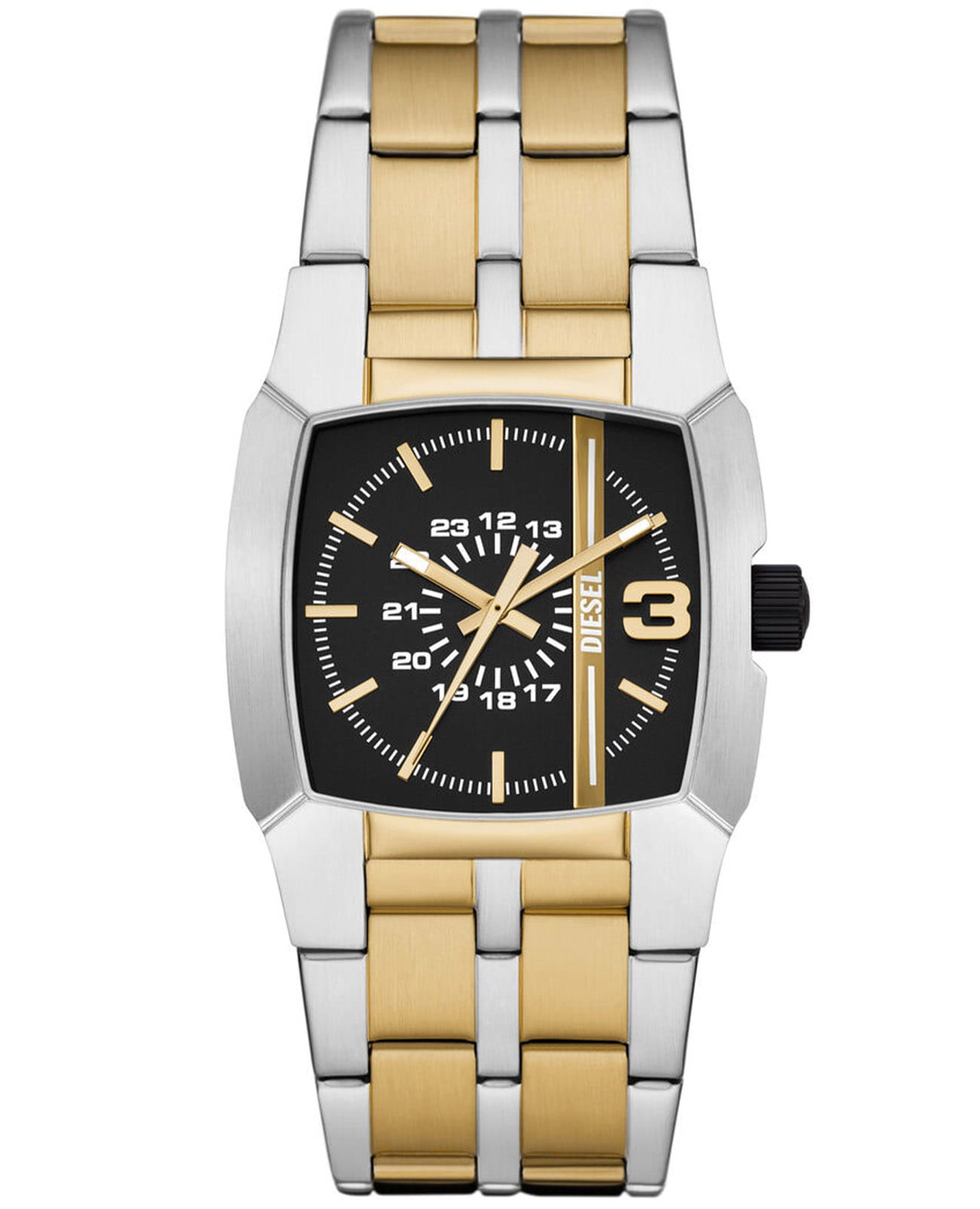 Diesel Diesel Cliffhanger DZ2169  DZ2169 кварцевые мужские часы черный циферблат, браслет нержавеющая сталь с pvd-покрытием — вид спереди