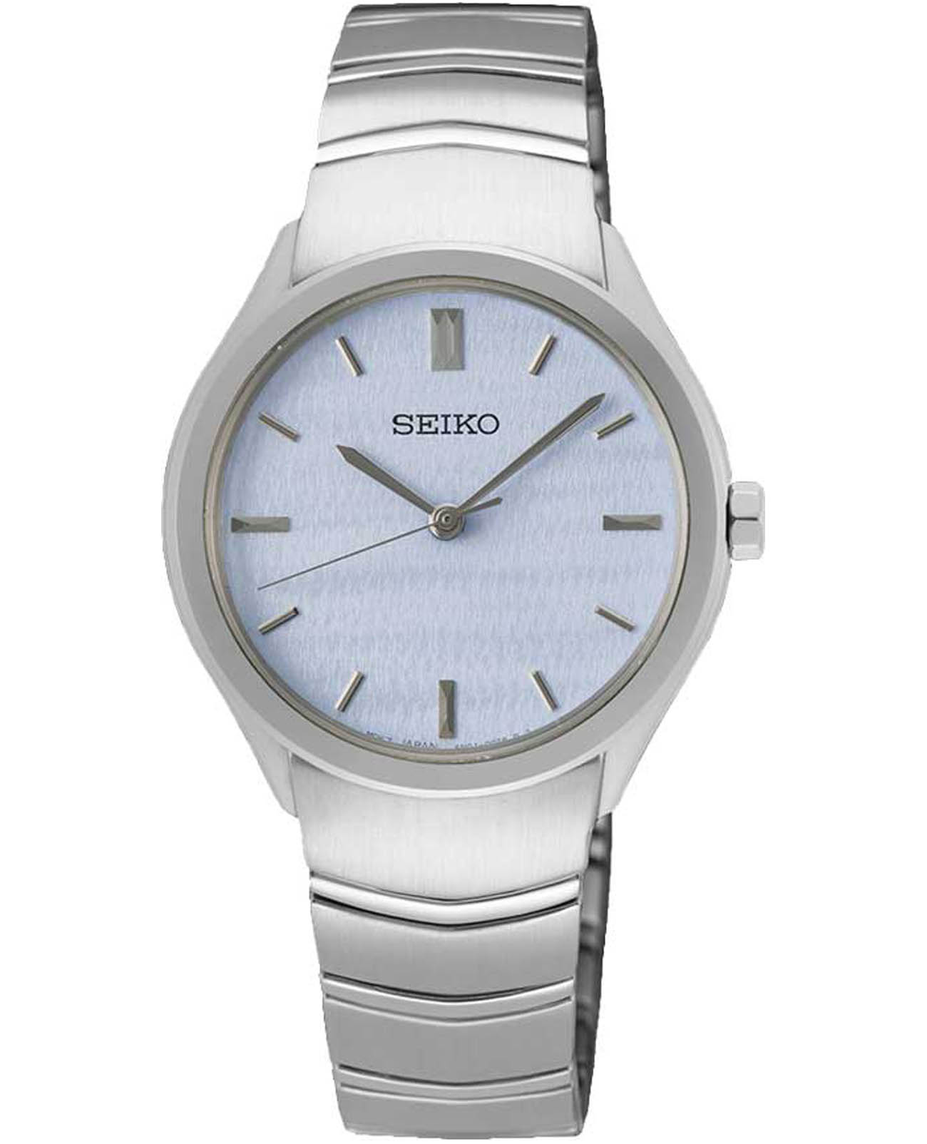Seiko Seiko Discover More SUR549P1  SUR549P1 кварцевые женские часы голубой циферблат, браслет нержавеющая сталь — вид спереди
