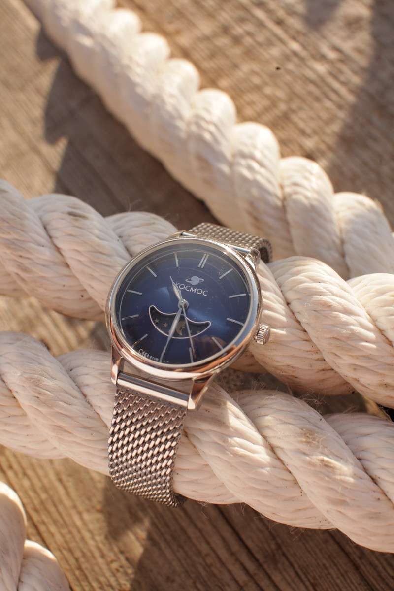 Космос Космос Солнце и Луна K 617.10.36,  россия женские часы на браслете нержавеющая сталь боковой вид