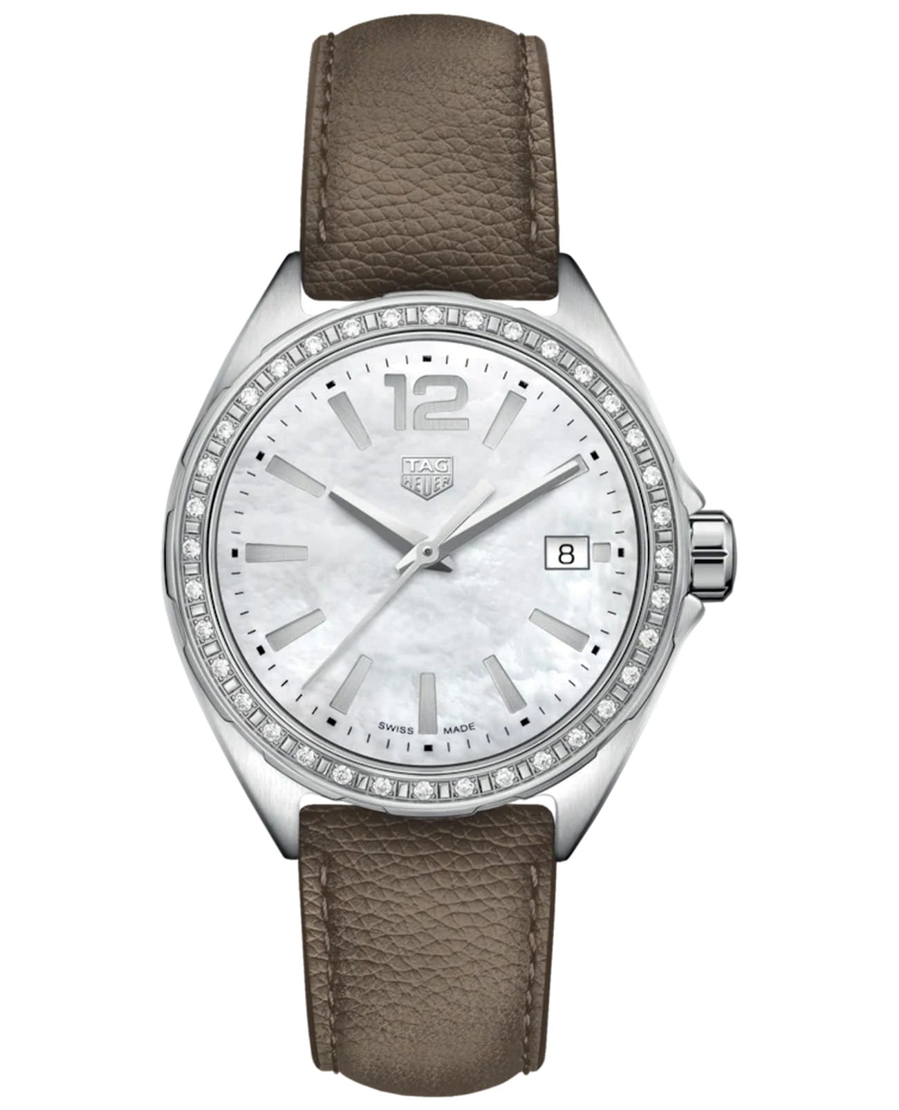 TAG Heuer TAG Heuer Formula 1 WBJ131A.FC8255  WBJ131A.FC8255 кварцевые женские часы коричневый циферблат, браслет кожаный — вид спереди