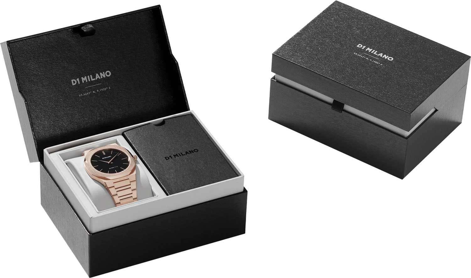 D1 Milano D1 Milano Ultra Thin UTBJ16 мужские часы черный циферблат на запястье