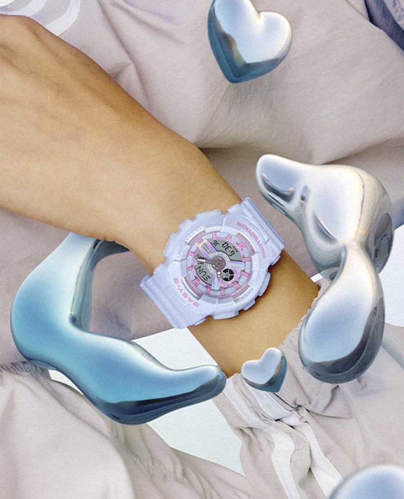 Casio Casio Baby-G BA-110FH-2ADR, baby-g япония женские часы на браслете пластик боковой вид